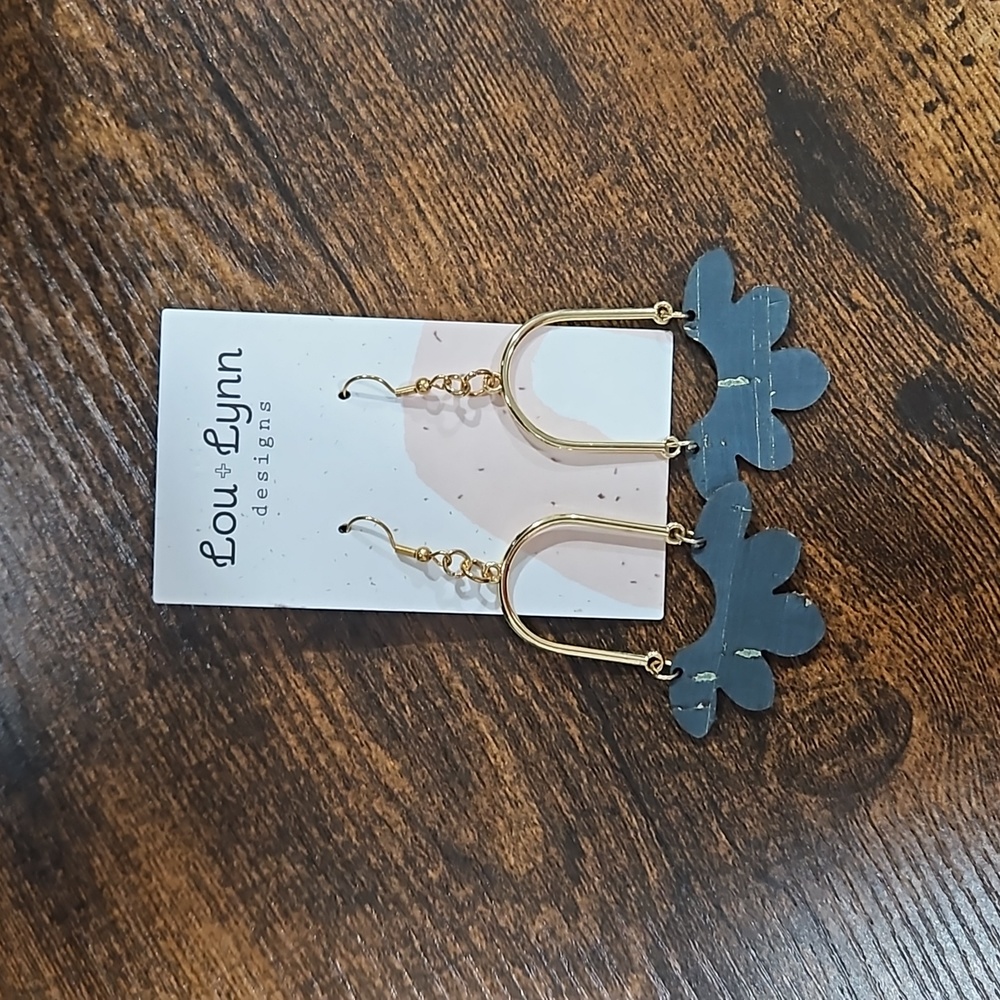 Teal Dangle Earrings